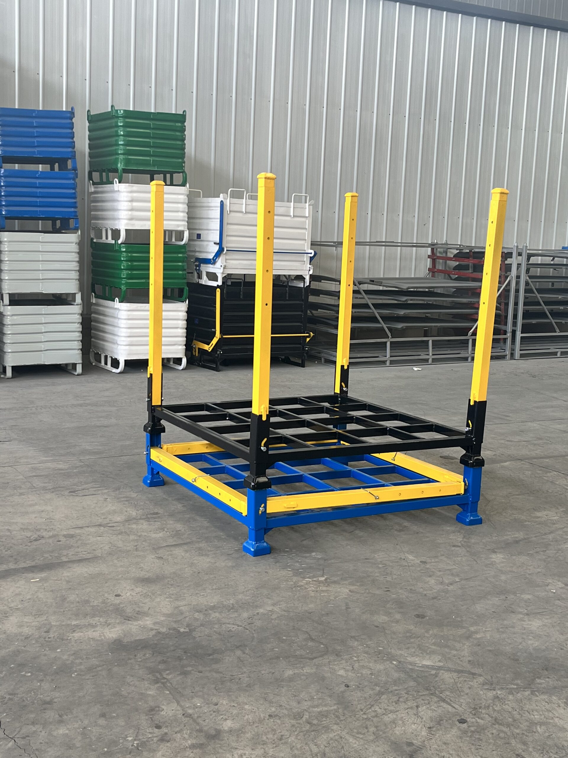 Heavy Duty Collapsible Steel Rack | Stackable & Anti-Slip for Warehouse