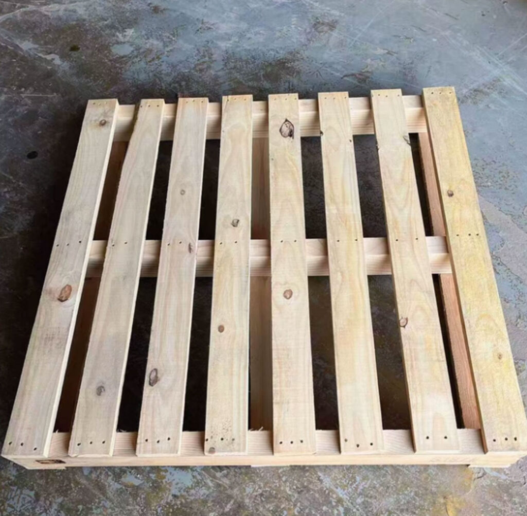 Solid wood pallet, ISPM15 heat treated wooden pallet for warehouse storage and export logistics