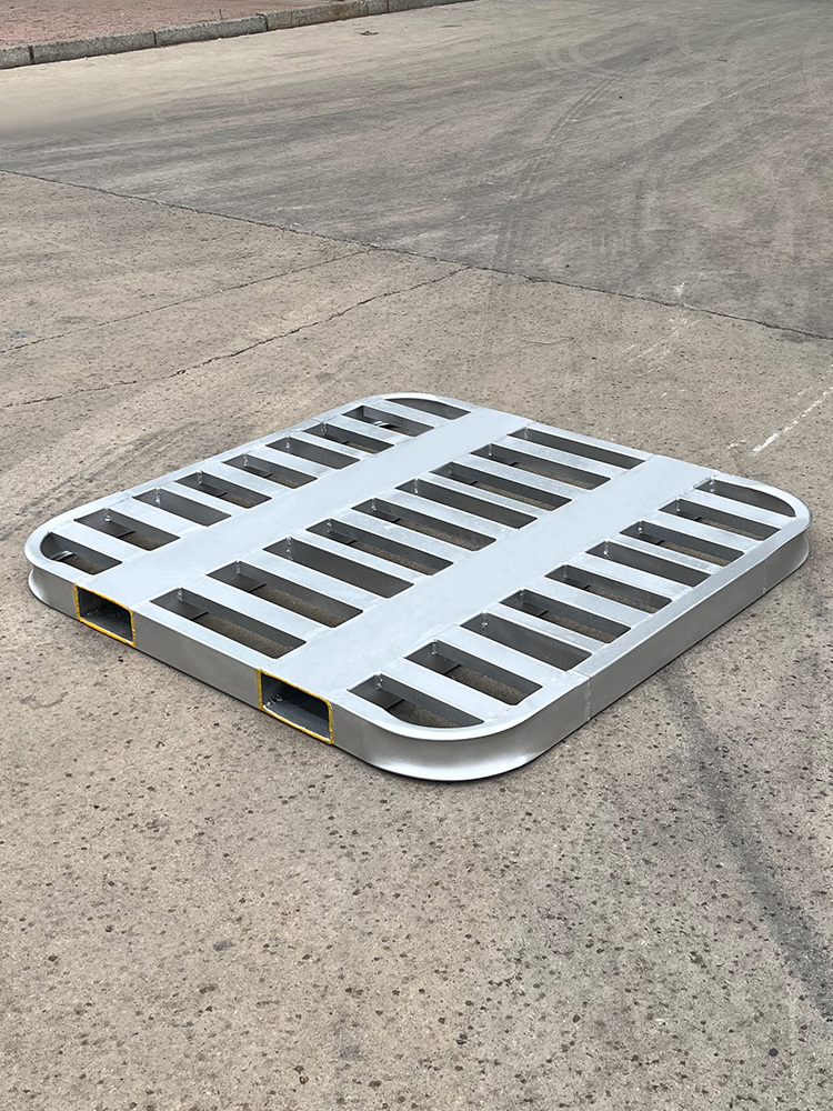Rounded corner steel pallets - hot dip galvanized heavy duty industrial pallet